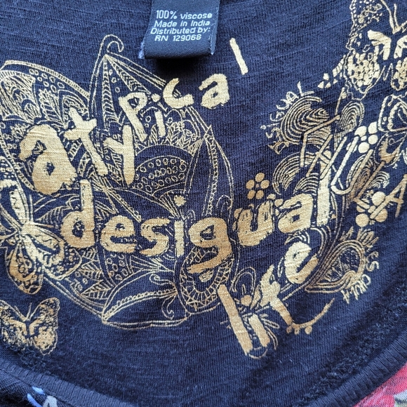 Vintage Desigual Mini Dress with Button Back, GUC, Size M - Picture 7 of 11